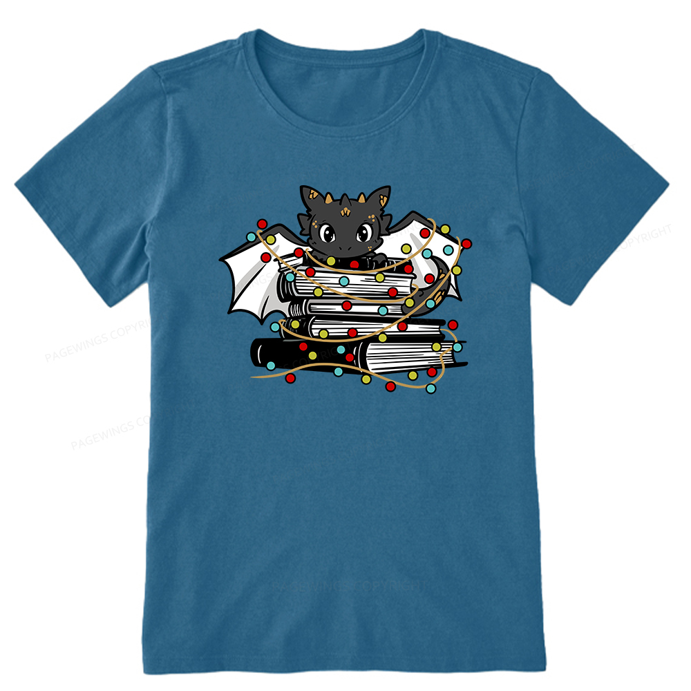 Pagewings Cute Book Dragon Holiday Unisex Classic T-shirt