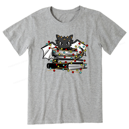 Pagewings Cute Book Dragon Holiday Unisex Classic T-shirt