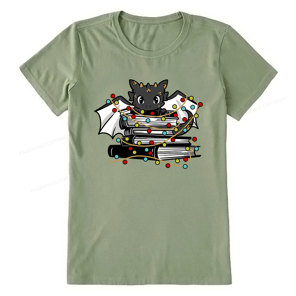 Pagewings Cute Book Dragon Holiday Unisex Classic T-shirt
