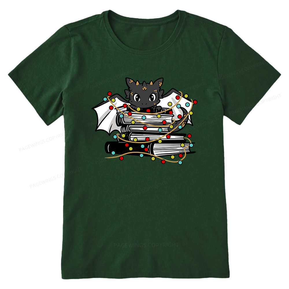 Pagewings Cute Book Dragon Holiday Unisex Classic T-shirt