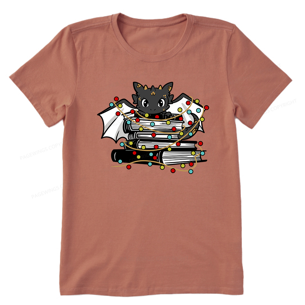 Pagewings Cute Book Dragon Holiday Unisex Classic T-shirt