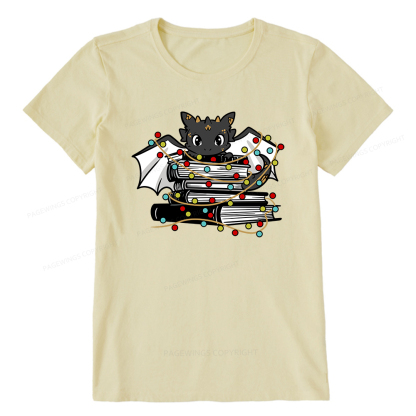 Pagewings Cute Book Dragon Holiday Unisex Classic T-shirt