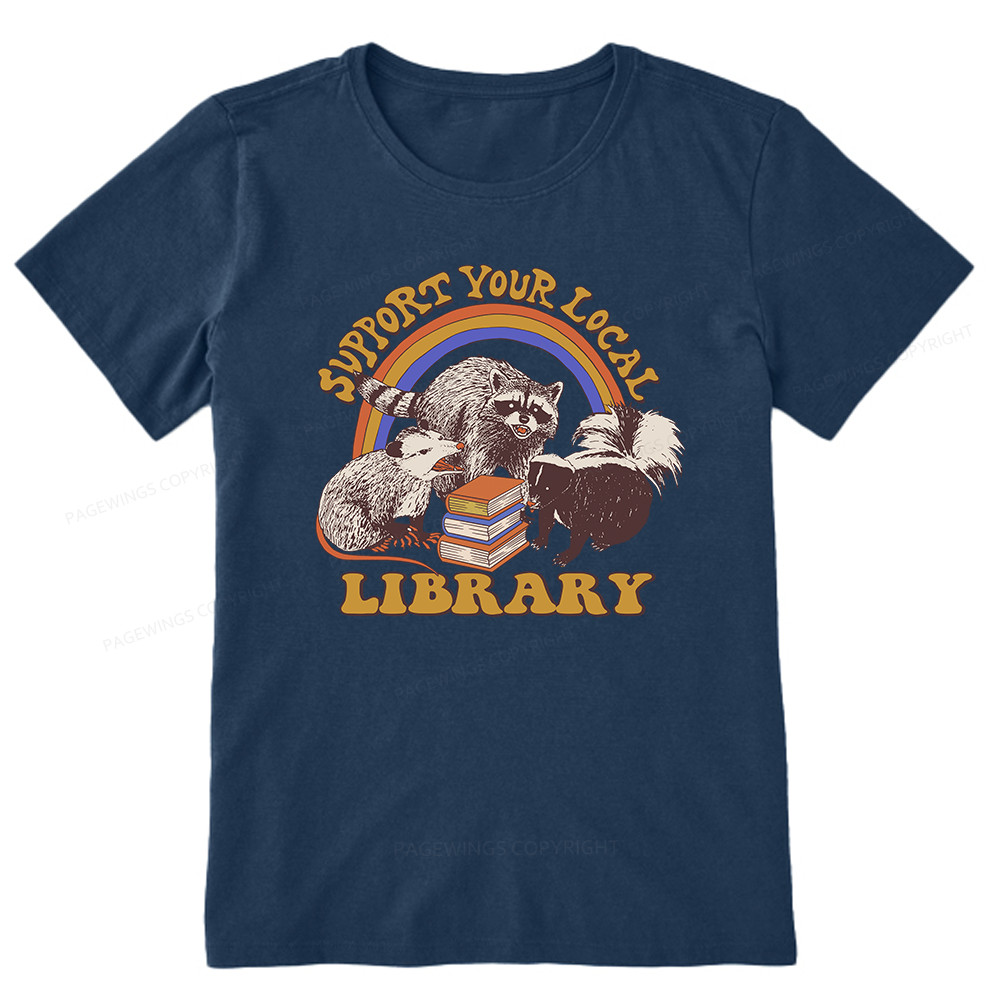 Pagewings Support Your Local Library Unisex Classic T-shirt