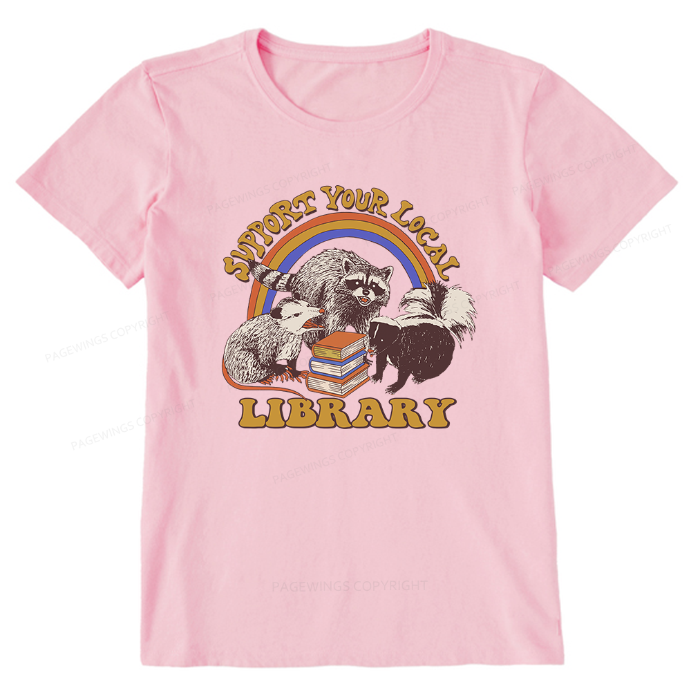 Pagewings Support Your Local Library Unisex Classic T-shirt