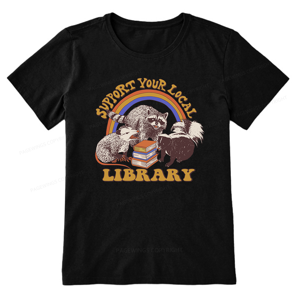 Pagewings Support Your Local Library Unisex Classic T-shirt