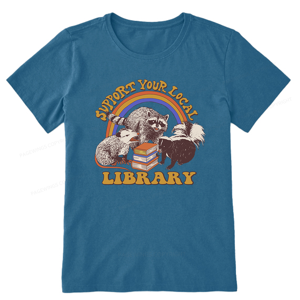 Pagewings Support Your Local Library Unisex Classic T-shirt