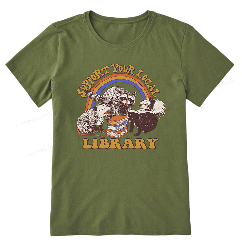 Pagewings Support Your Local Library Unisex Classic T-shirt