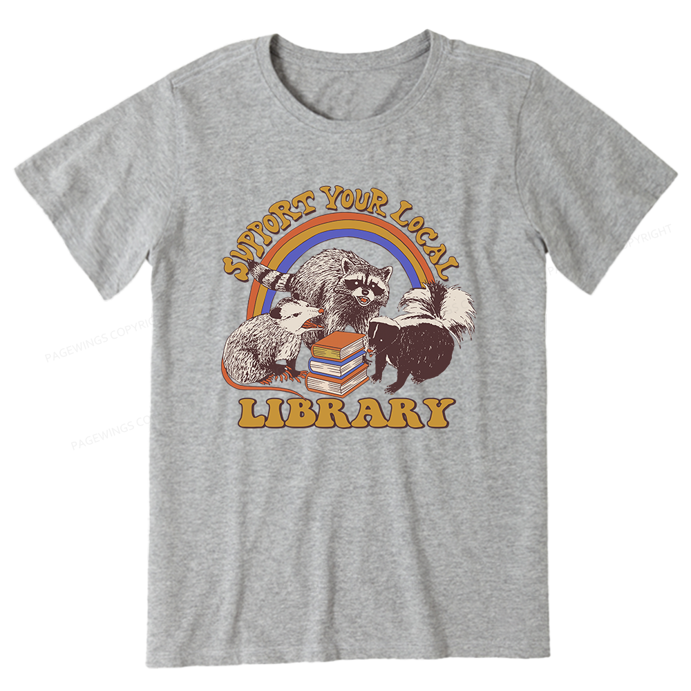 Pagewings Support Your Local Library Unisex Classic T-shirt