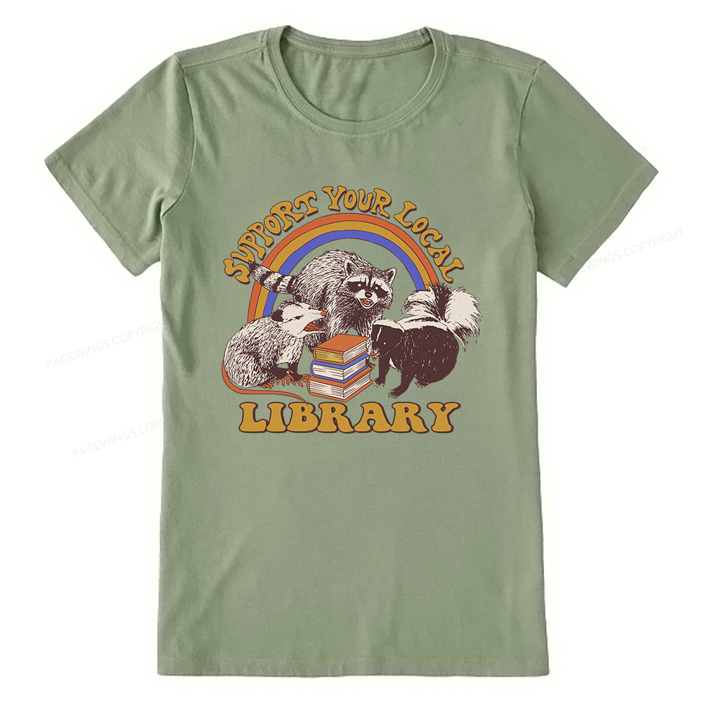 Pagewings Support Your Local Library Unisex Classic T-shirt