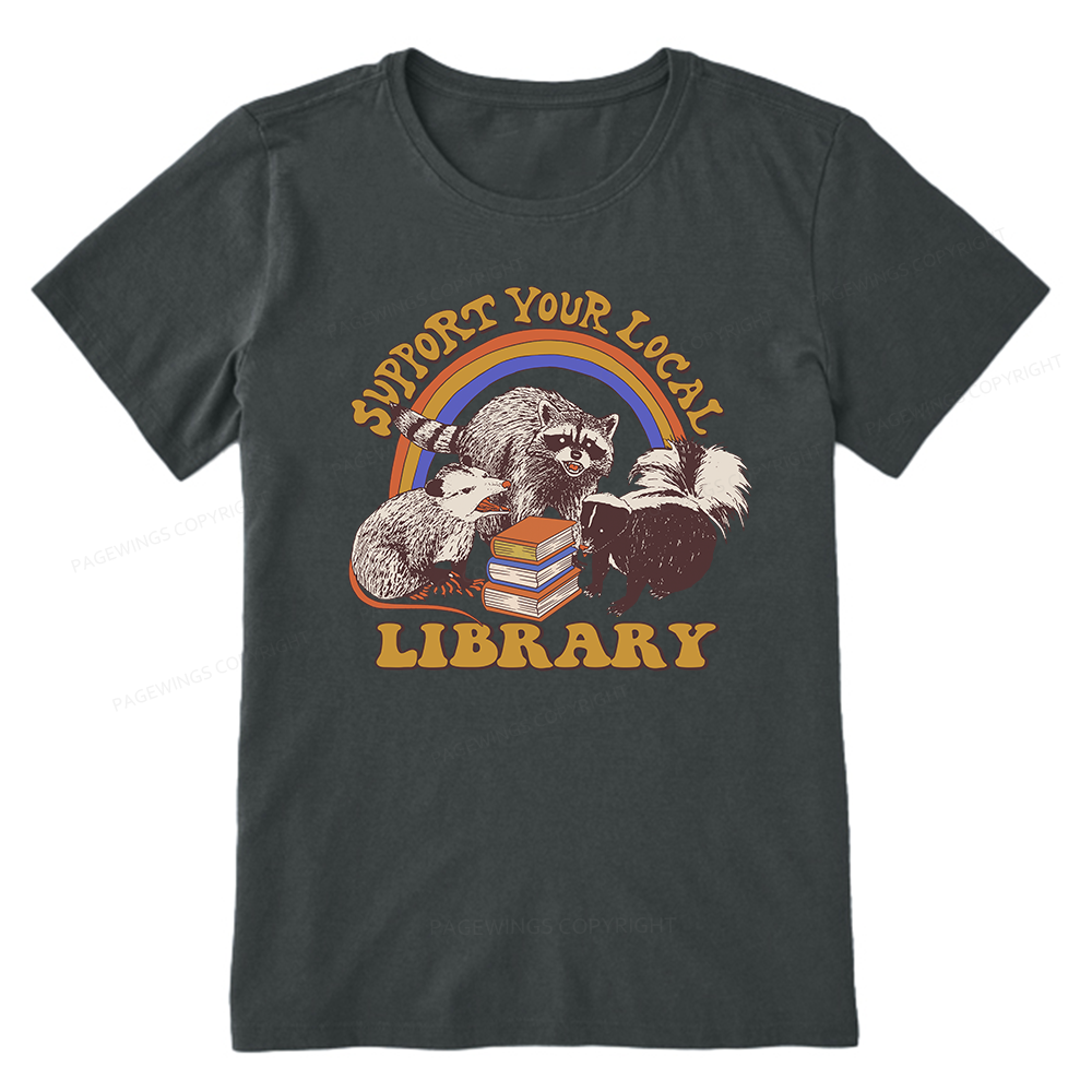 Pagewings Support Your Local Library Unisex Classic T-shirt