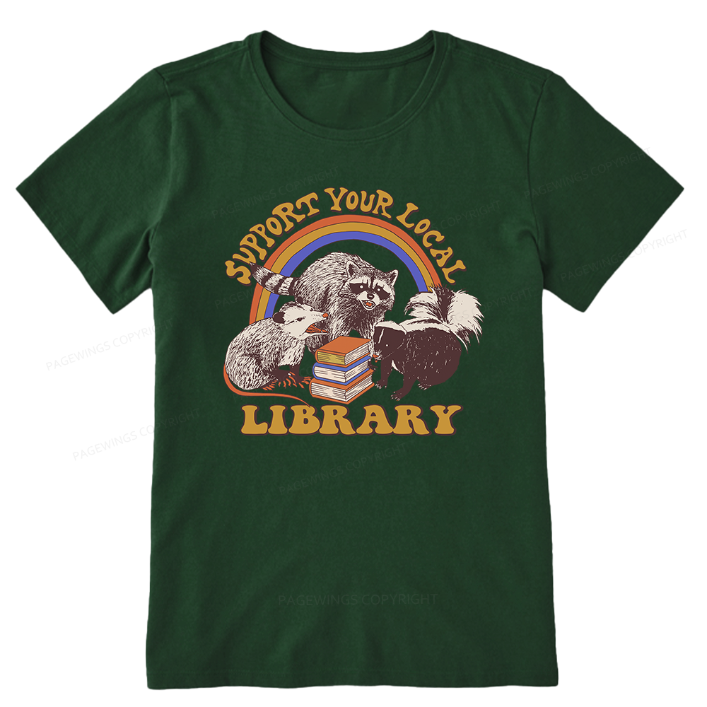 Pagewings Support Your Local Library Unisex Classic T-shirt