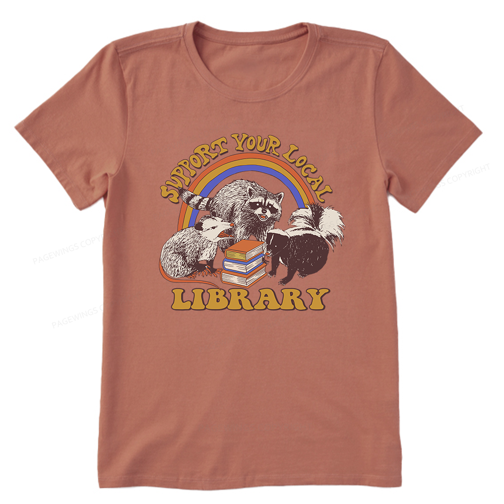 Pagewings Support Your Local Library Unisex Classic T-shirt