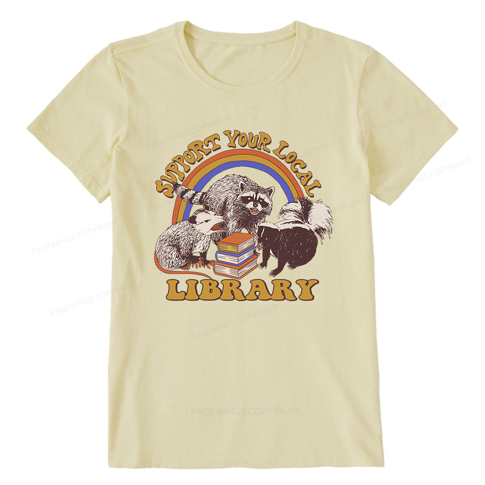 Pagewings Support Your Local Library Unisex Classic T-shirt