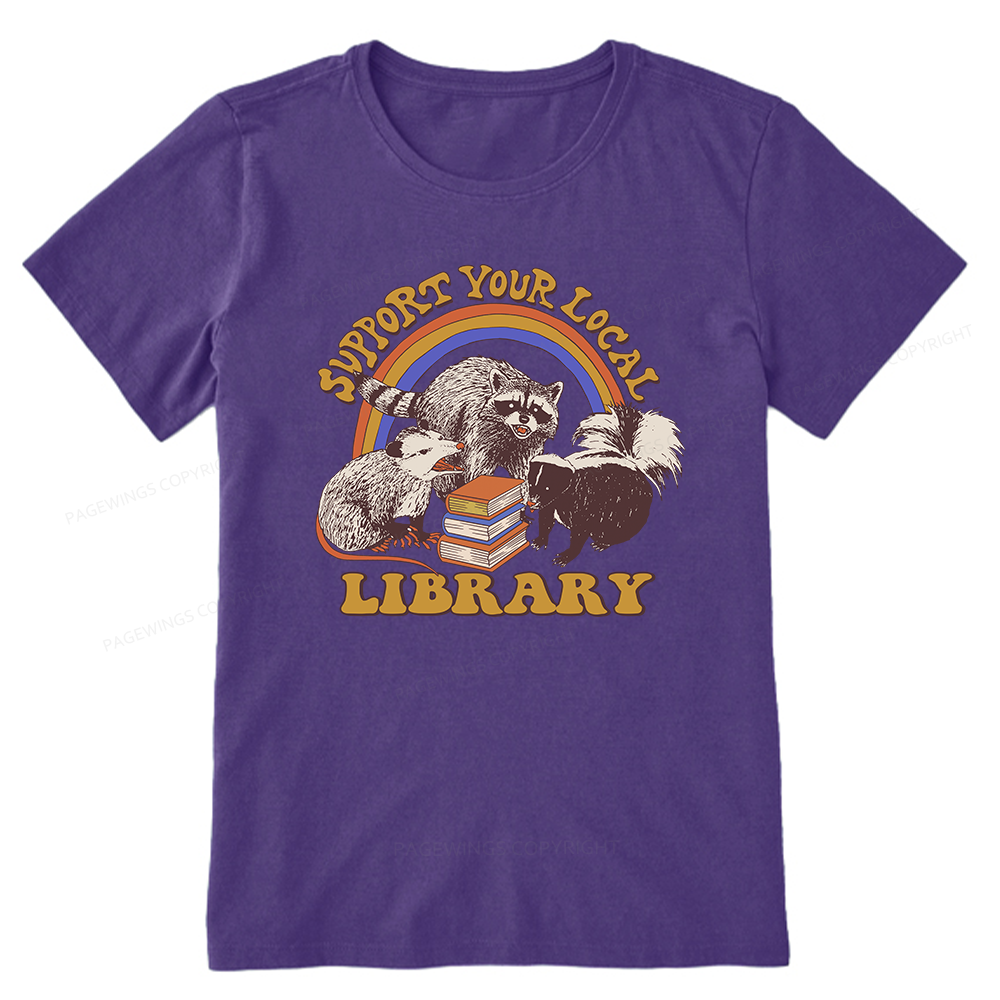 Pagewings Support Your Local Library Unisex Classic T-shirt