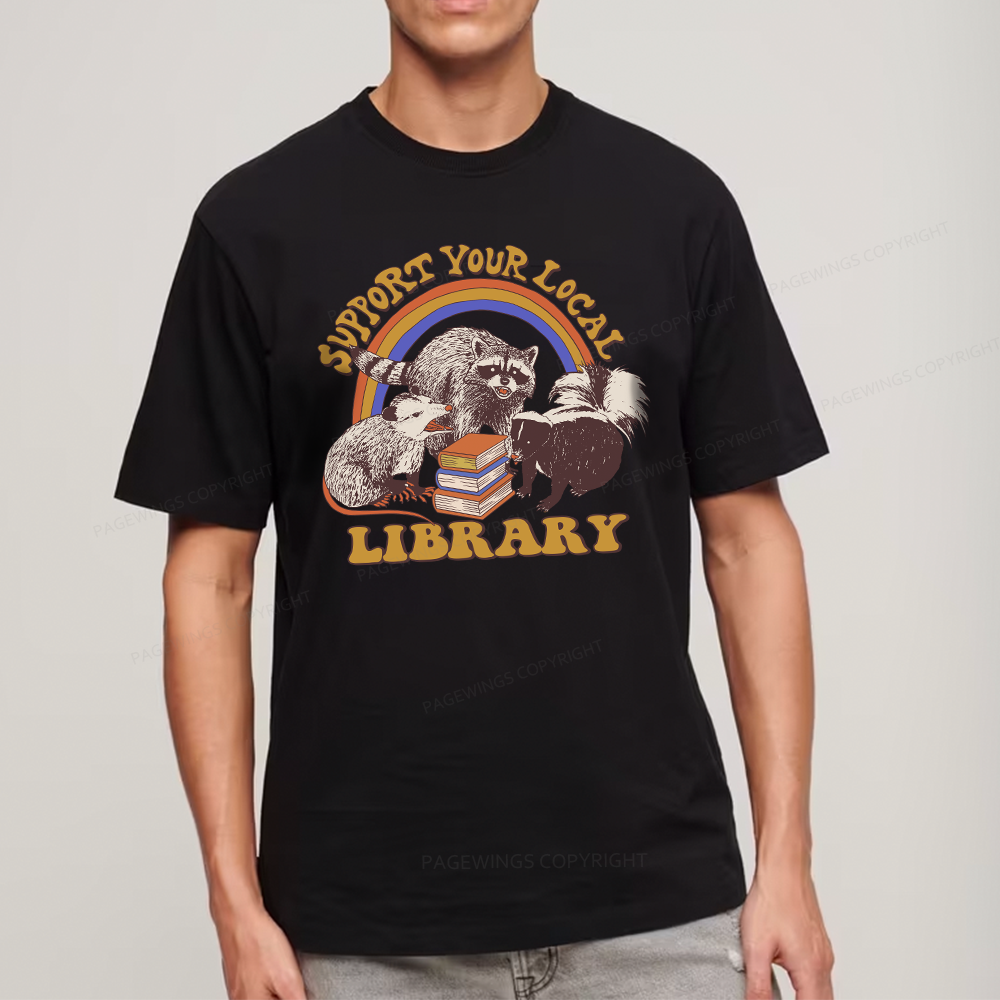 Pagewings Support Your Local Library Unisex Classic T-shirt