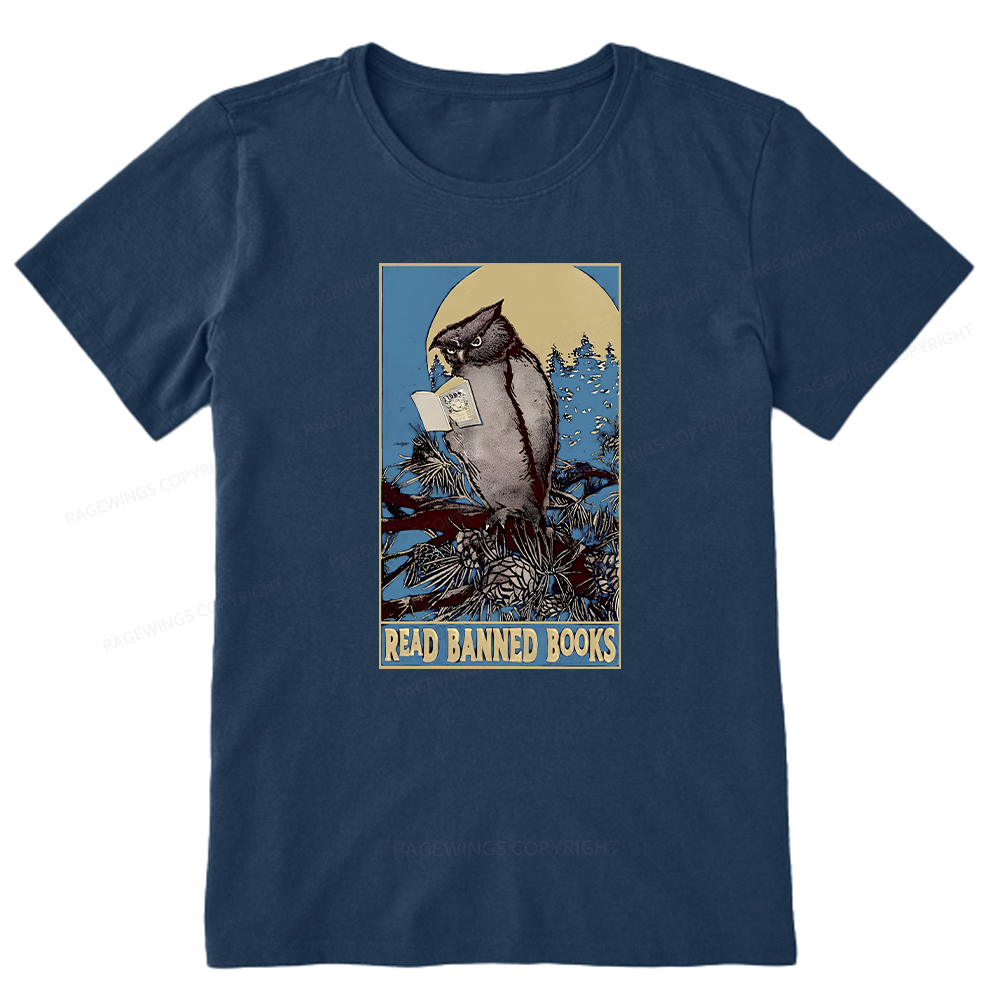 Pagewings Owl Read Banned Books Unisex Classic T-shirt