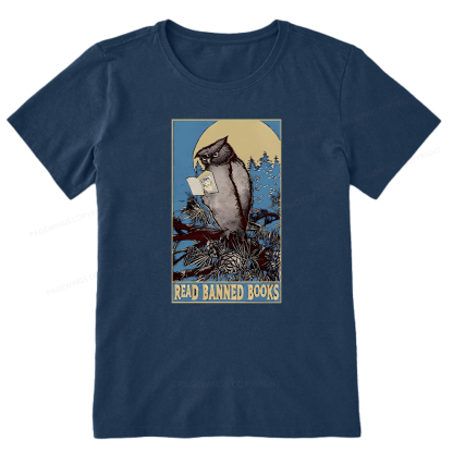 Pagewings Owl Read Banned Books Unisex Classic T-shirt
