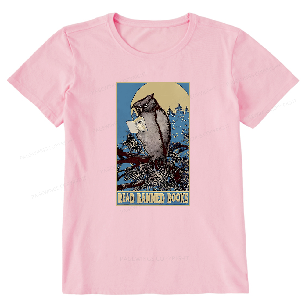 Pagewings Owl Read Banned Books Unisex Classic T-shirt