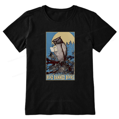 Pagewings Owl Read Banned Books Unisex Classic T-shirt