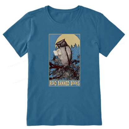 Pagewings Owl Read Banned Books Unisex Classic T-shirt