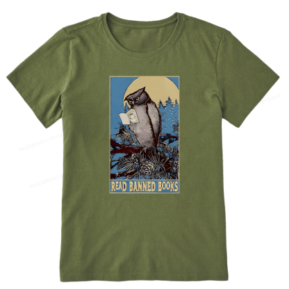 Pagewings Owl Read Banned Books Unisex Classic T-shirt