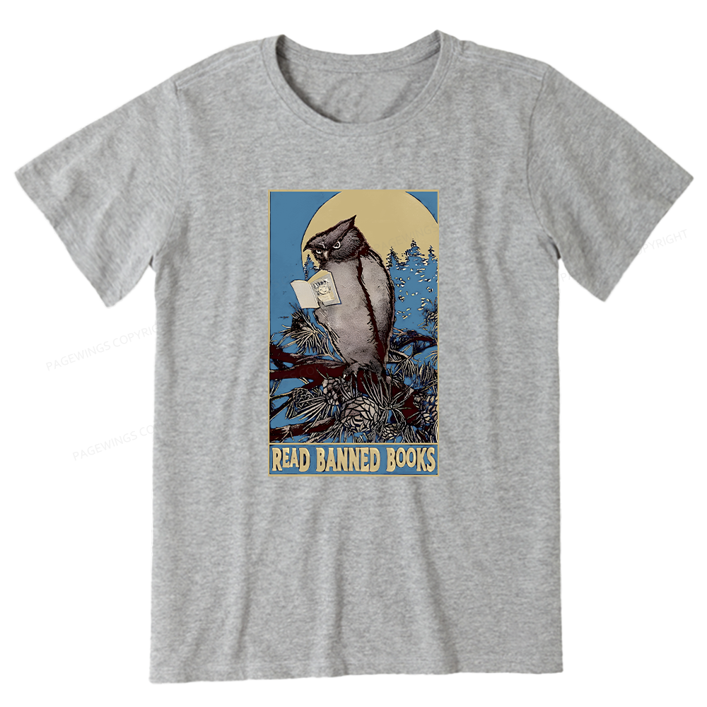Pagewings Owl Read Banned Books Unisex Classic T-shirt