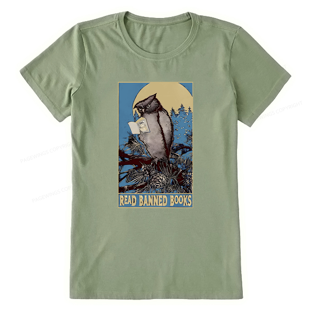 Pagewings Owl Read Banned Books Unisex Classic T-shirt