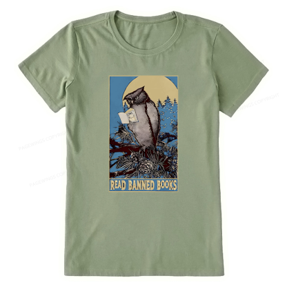 Pagewings Owl Read Banned Books Unisex Classic T-shirt