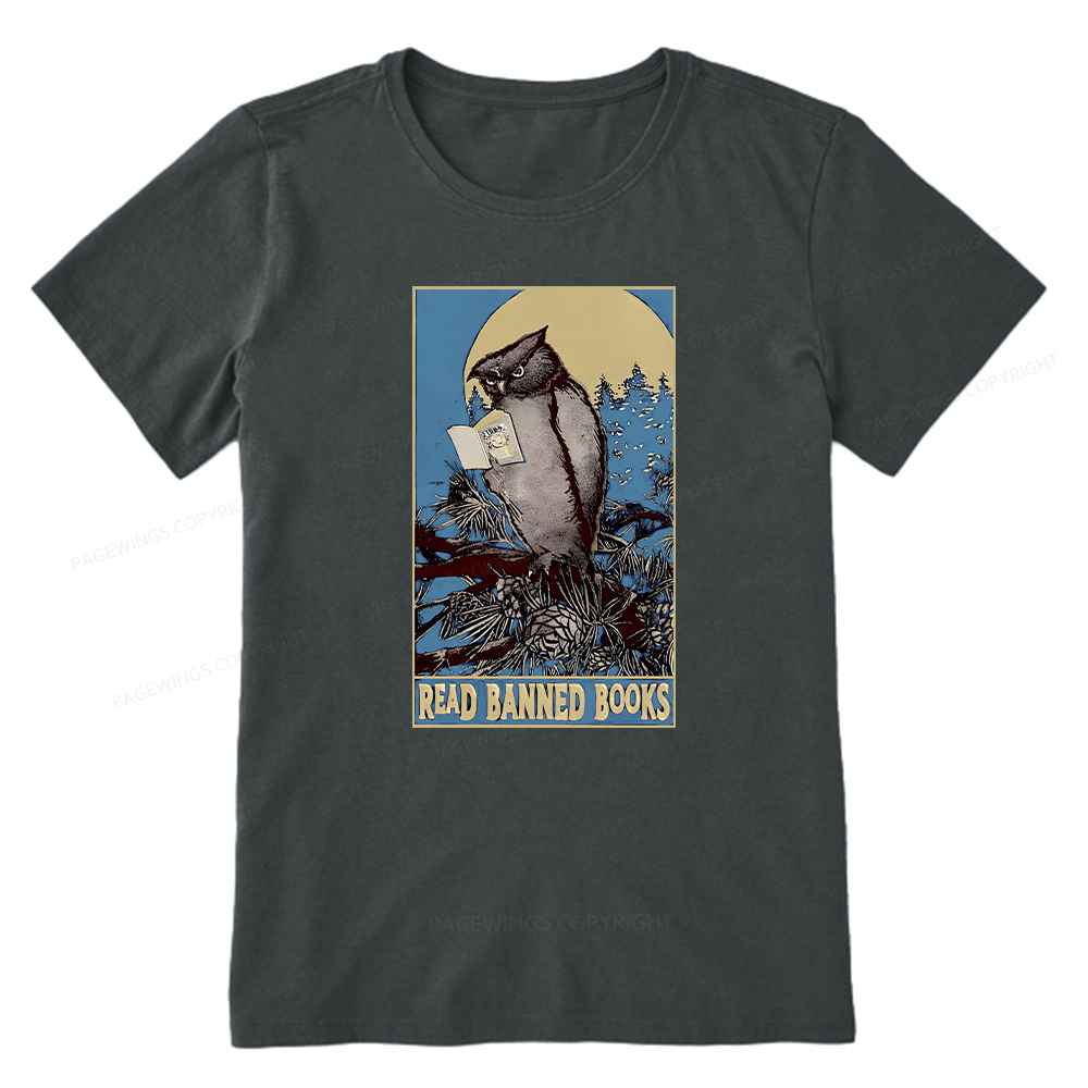 Pagewings Owl Read Banned Books Unisex Classic T-shirt