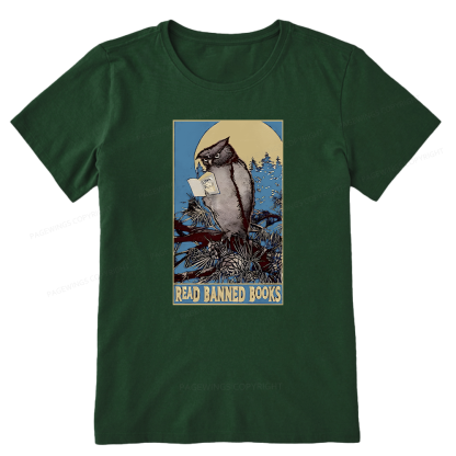 Pagewings Owl Read Banned Books Unisex Classic T-shirt