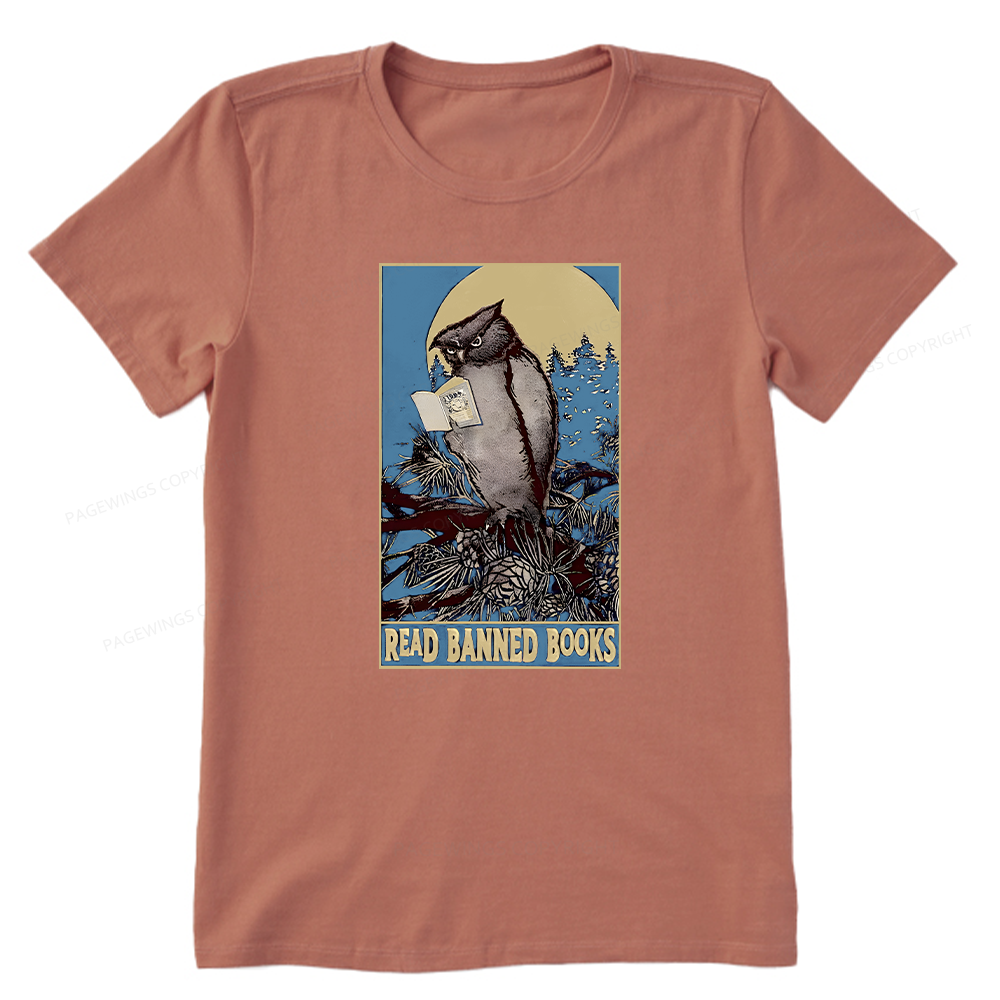 Pagewings Owl Read Banned Books Unisex Classic T-shirt