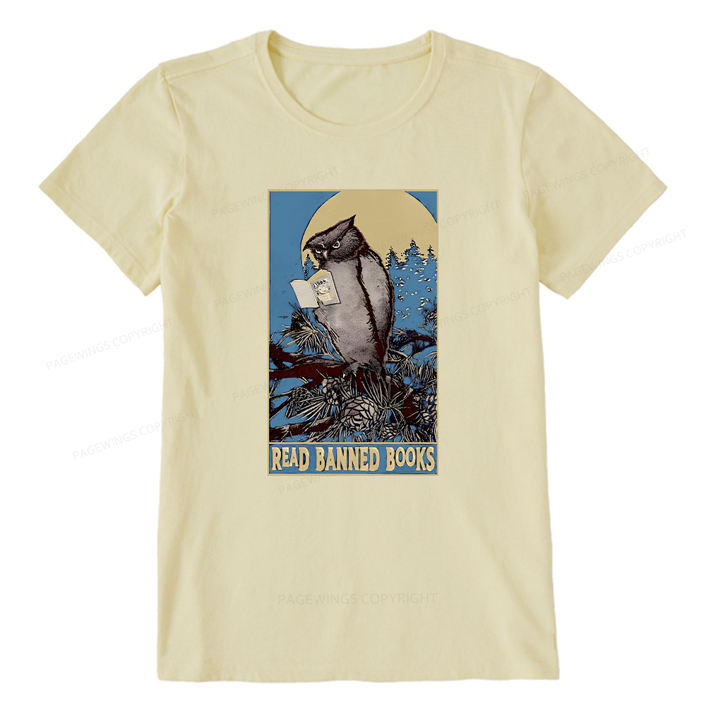Pagewings Owl Read Banned Books Unisex Classic T-shirt