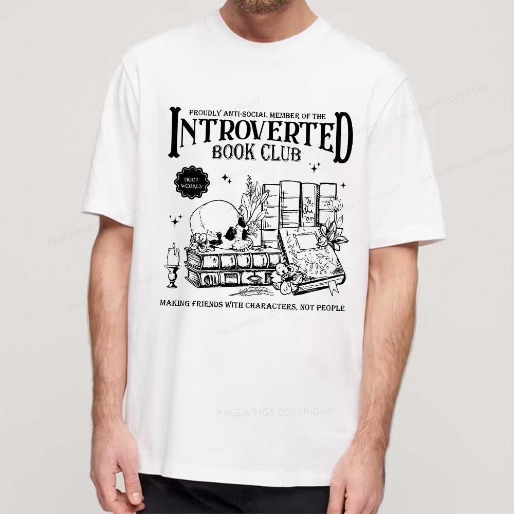 Pagewings Introverted Book Club Unisex Classic T-shirt