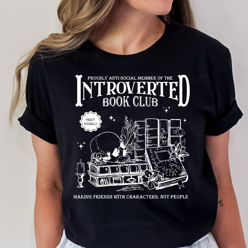 Pagewings Introverted Book Club Unisex Classic T-shirt