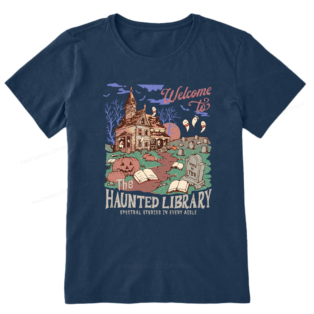 Pagewings Welcome To The Haunted Library Unisex Classic T-shirt