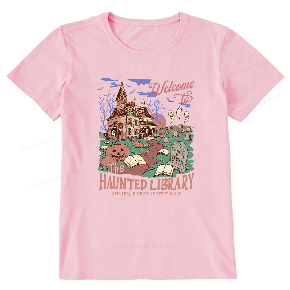 Pagewings Welcome To The Haunted Library Unisex Classic T-shirt