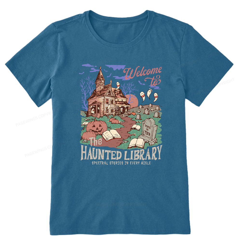 Pagewings Welcome To The Haunted Library Unisex Classic T-shirt