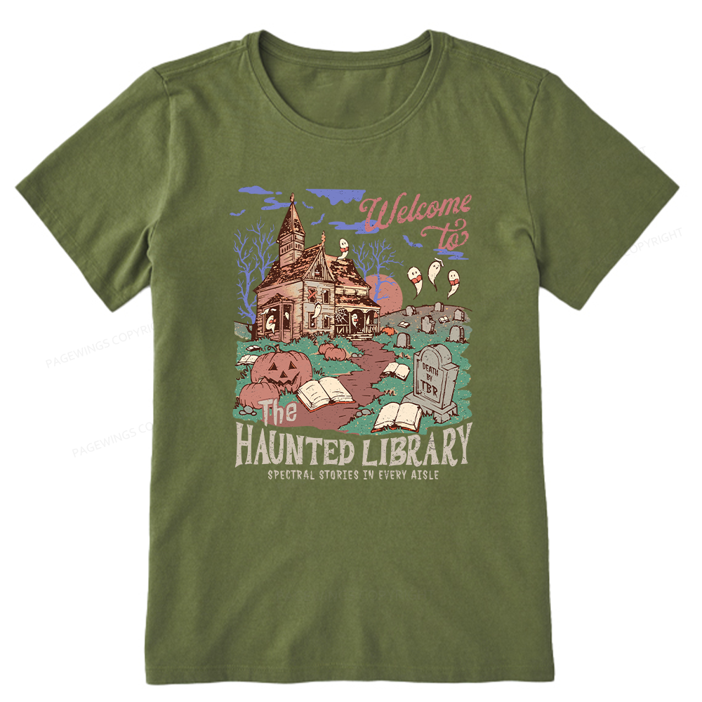 Pagewings Welcome To The Haunted Library Unisex Classic T-shirt