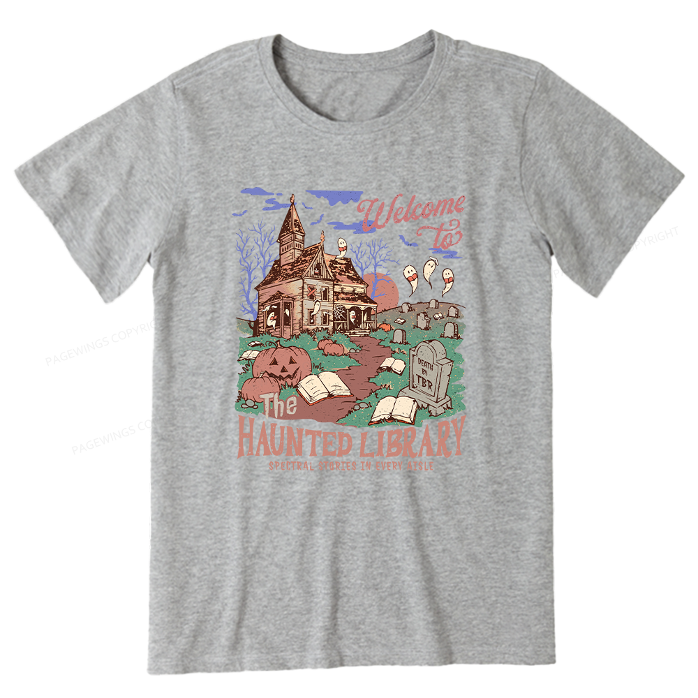 Pagewings Welcome To The Haunted Library Unisex Classic T-shirt
