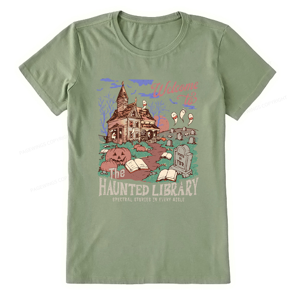 Pagewings Welcome To The Haunted Library Unisex Classic T-shirt