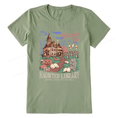 Pagewings Welcome To The Haunted Library Unisex Classic T-shirt