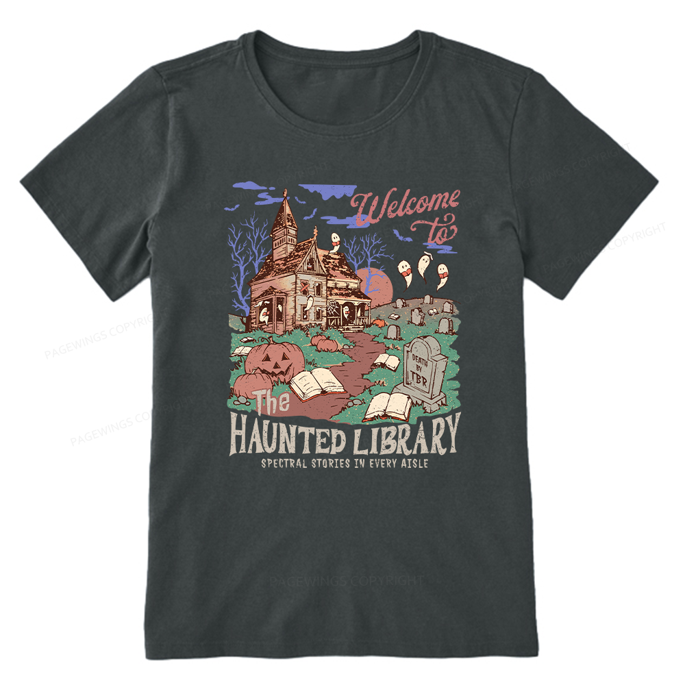 Pagewings Welcome To The Haunted Library Unisex Classic T-shirt