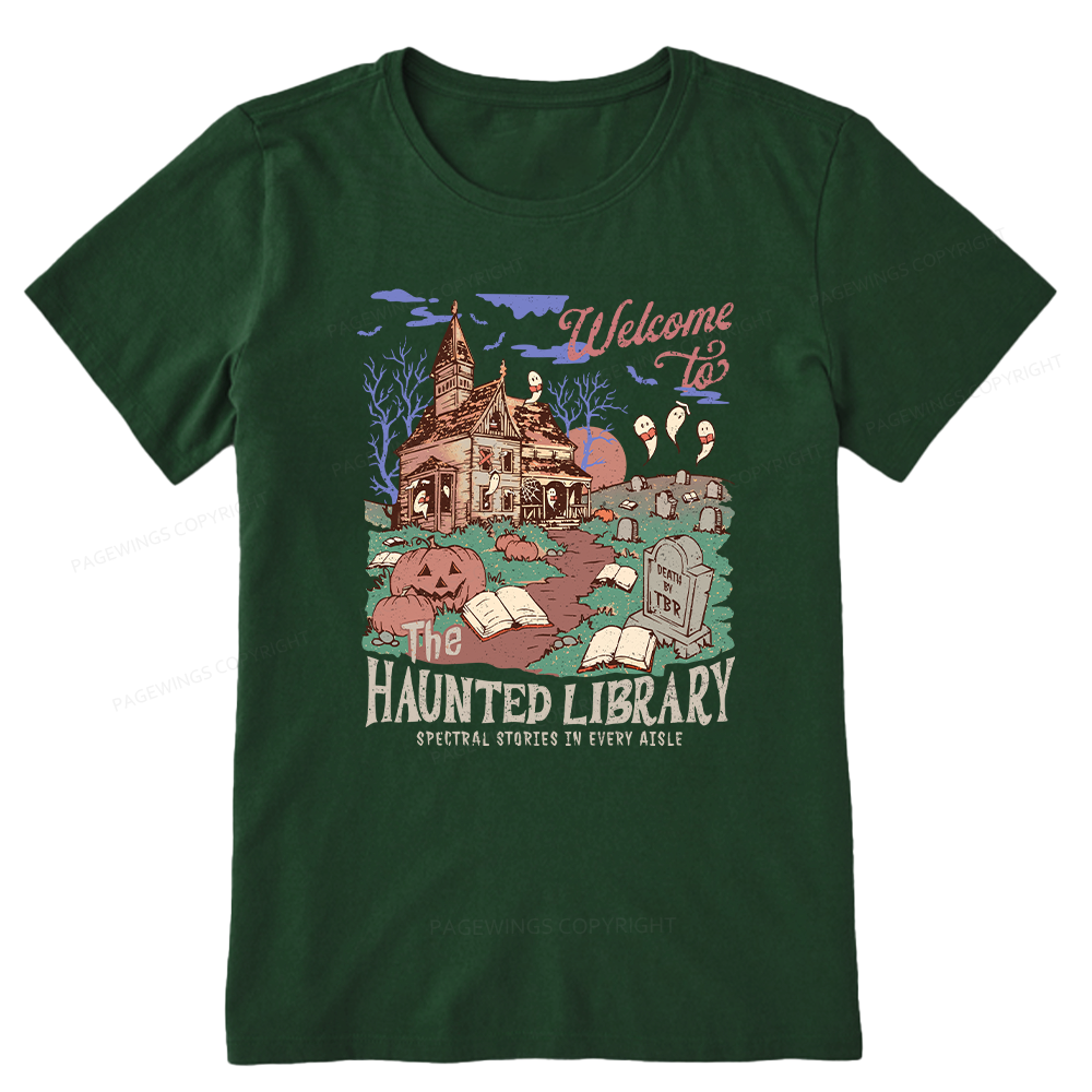 Pagewings Welcome To The Haunted Library Unisex Classic T-shirt
