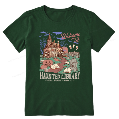 Pagewings Welcome To The Haunted Library Unisex Classic T-shirt