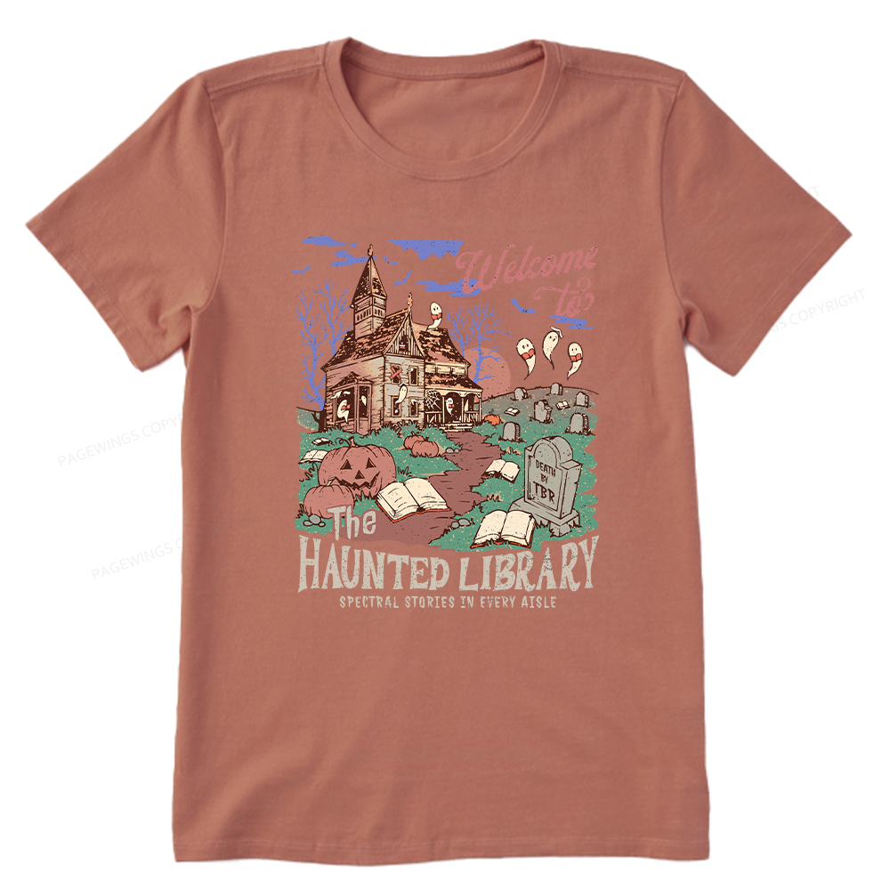 Pagewings Welcome To The Haunted Library Unisex Classic T-shirt