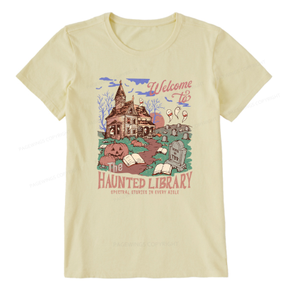 Pagewings Welcome To The Haunted Library Unisex Classic T-shirt
