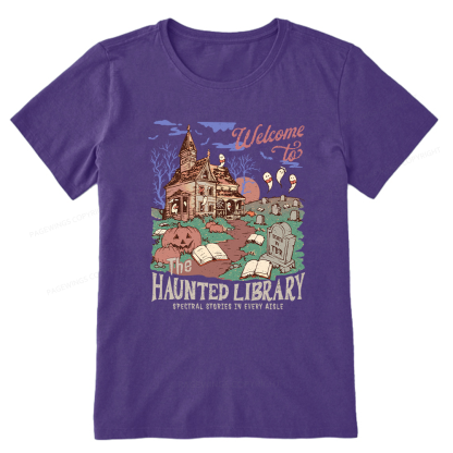 Pagewings Welcome To The Haunted Library Unisex Classic T-shirt