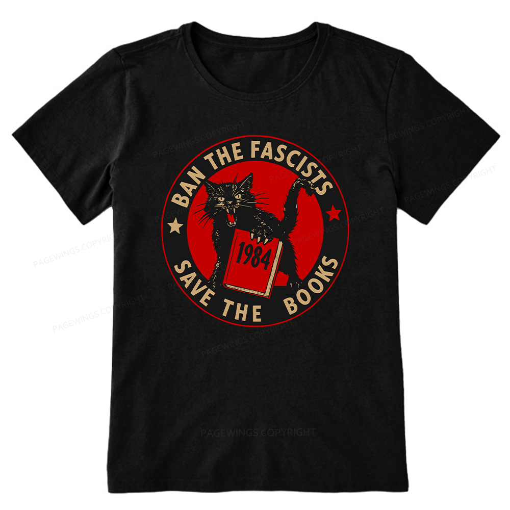Pagewings Ban The Fascists Save The Books Unisex Classic T-shirt