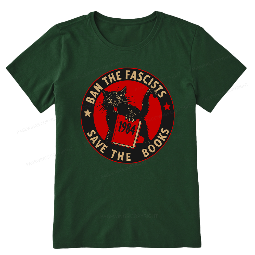 Pagewings Ban The Fascists Save The Books Unisex Classic T-shirt