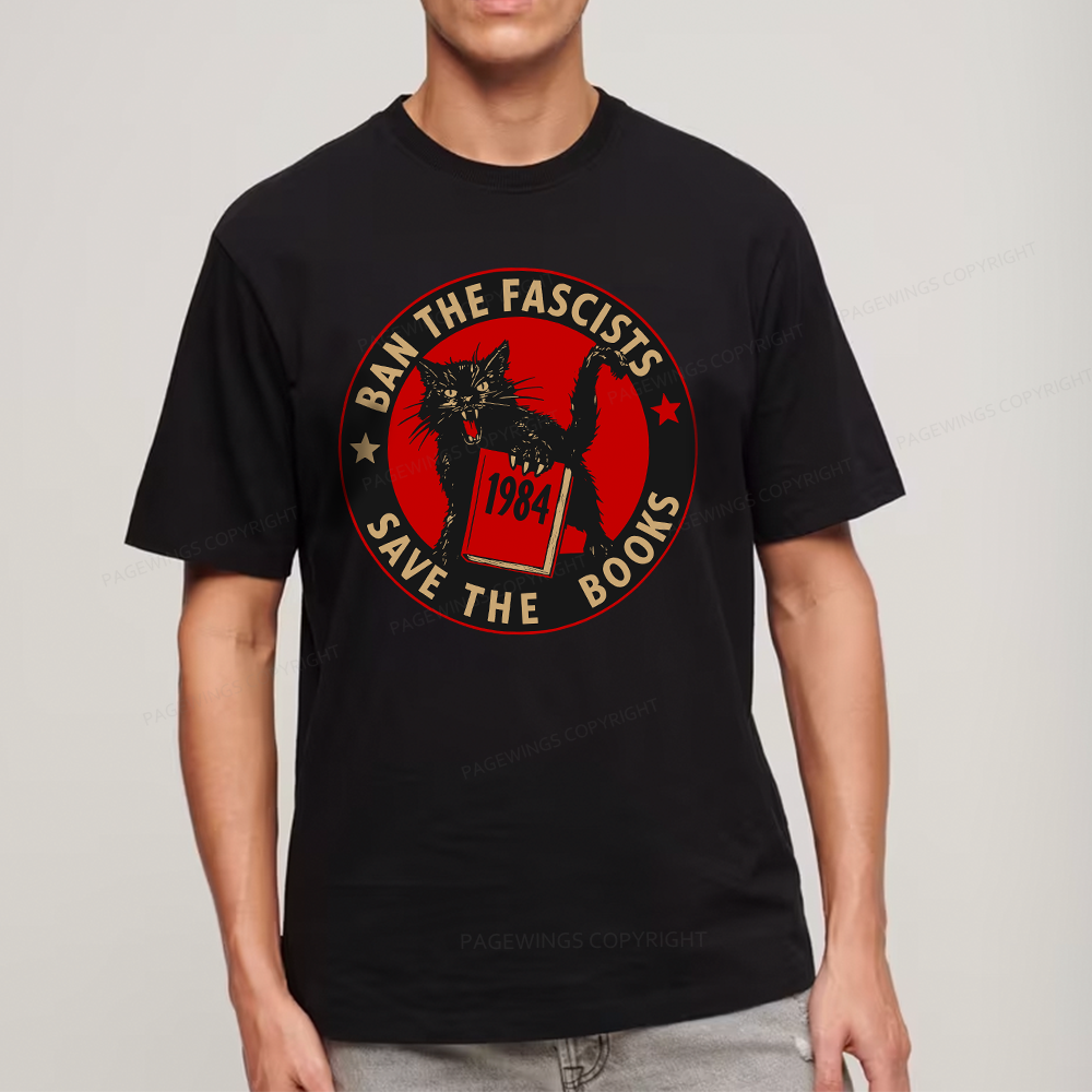 Pagewings Ban The Fascists Save The Books Unisex Classic T-shirt
